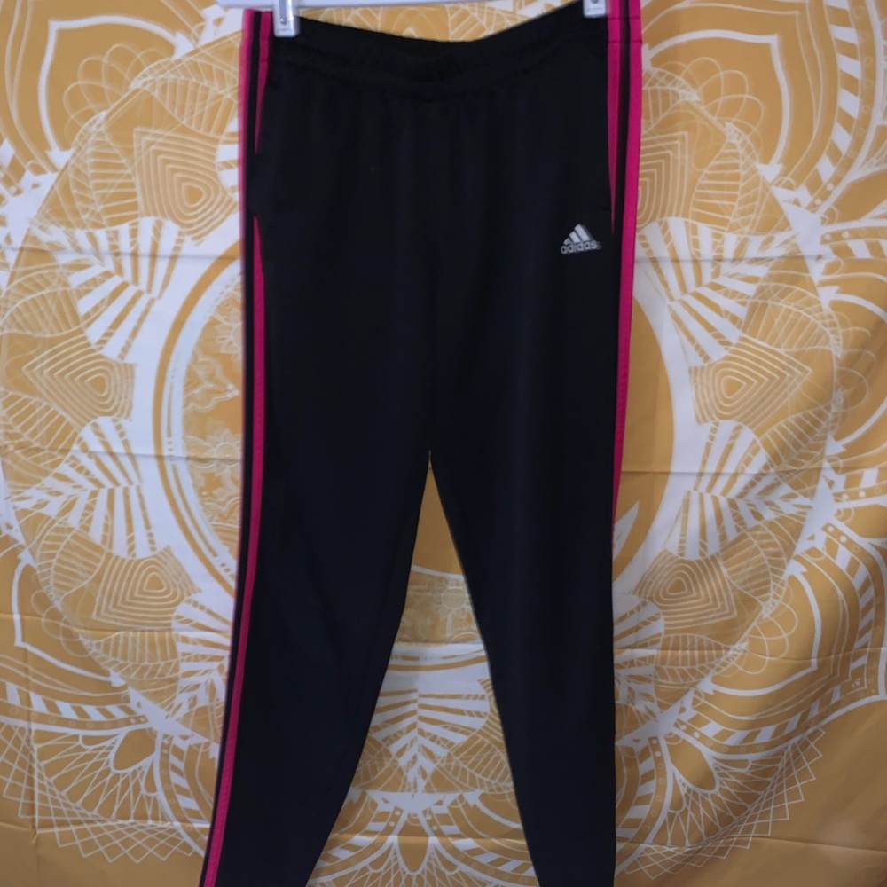 pink adidas track joggers